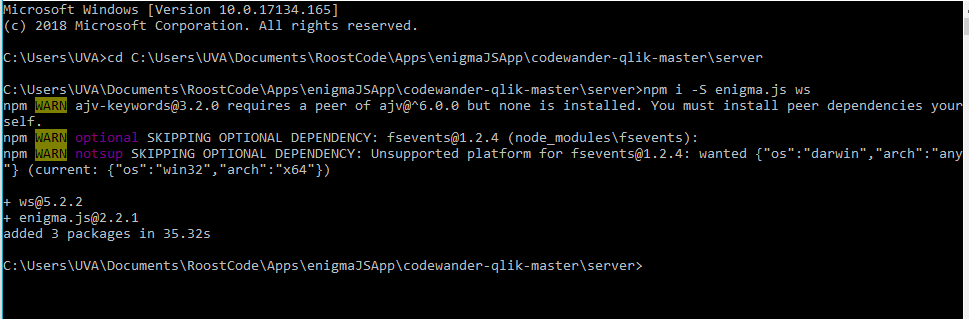 07.server dependency install-enigma-ws