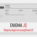 Qlik sense enigma.js - example - Display Apps using ReactJS