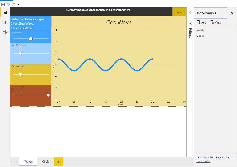 Codewander- Power BI Bookmark Pane on the right